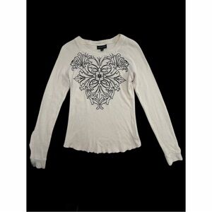 Athleta long sleeve thermal print top Sz M